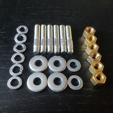 Classic Mini Inlet / Exhaust Manifold Studs, Washer & Nuts, Zinc A Series Austin