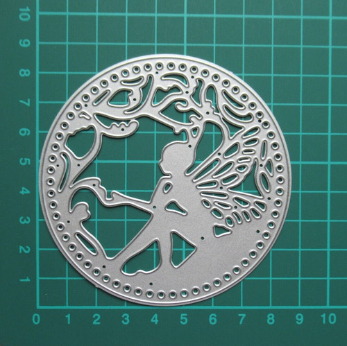 Round fairy metal die cutter - fairy,