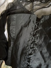 MNG Lace Up Bodice top Size 10