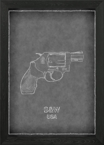 Smith and wesson - framed, wall