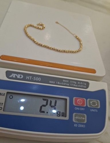 18ct solid extra bead design - 18ct,