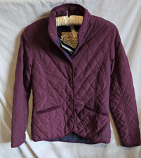 Jack Murphy Burgundy Quilted Fleece Lined jacket   Size 12    (676)