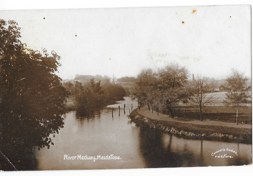 Postcard maidstone view - -,