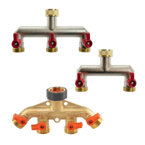 Brass tap connector splitter - splitter, 2
