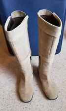 Legroom Tan Brown Suede Knee High Boots Size 7 (convert to ankle boot)