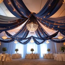 Black Ceiling Drapes With