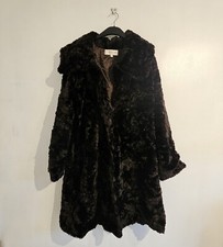 Phase Eight Funnel Neck Faux Fur Brown Jacket/Coat  Womens UK Size 16