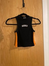 hoodrich black and orange vest