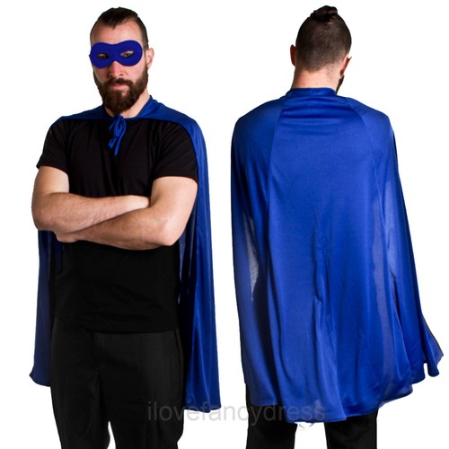 Blue adults superhero cape - adults, +