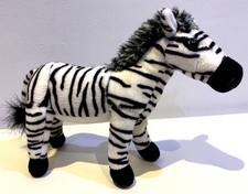 BORN IN AFRICA Zebra Plush Soft Stuffed Animal Toy 21cm Rare