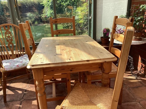 Solid pine farmhouse table - solid,