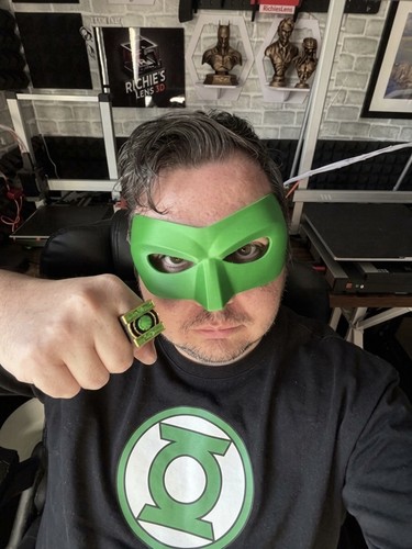 Printed green lantern mask - printed,
