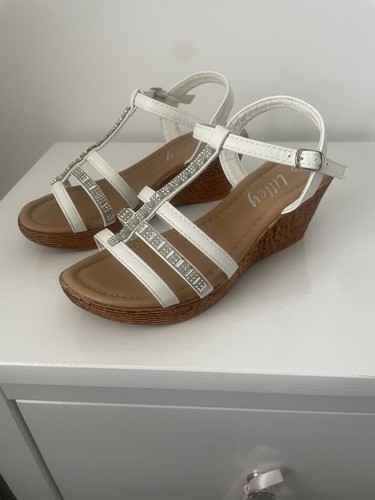 Lilley sandals white wedge - lilley,