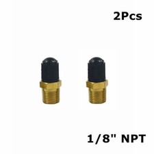 2Pcs Brass Air Compressor Tank Fill Valve Screw Schrader 1/8" NPT MPT