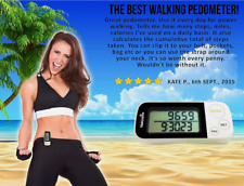 NAKOSITE Best Walking 3D Pedometer with Clip and Strap, 30 days memory