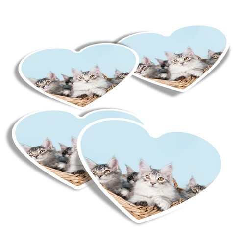 Heart stickers cute - 4x,