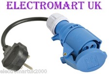 13A RUBBER UK PLUG TO 16A BLUE