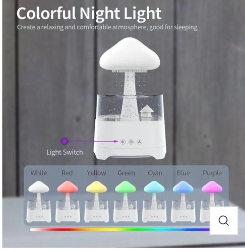 Rain cloud humidifier led - rain,