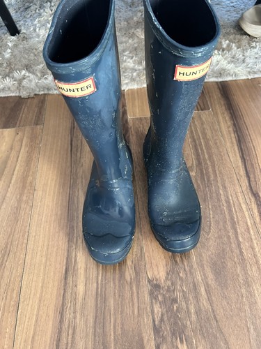 Hunter navy kids wellies - hunter,