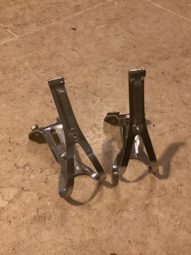 Vintage adjustable toe clips - adjustable,