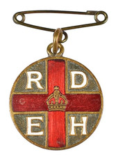 Vintage Old The Royal Devon & Exeter Hospital Nurses Enamel Brooch Badge