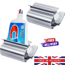 Stainless Steel Tube Squeezer Toothpaste Dispenser Roller Holder Bathroom Tool
