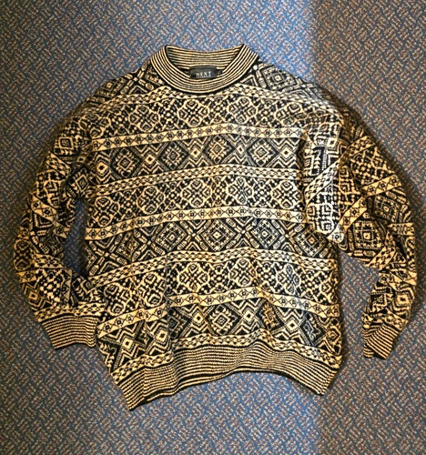 Next grey white fair isle - m,