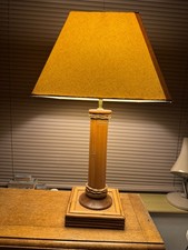 Vintage Mid Century Modern Bamboo Cane Tiki Table Lamp Tiki Bar  Shade Rattan