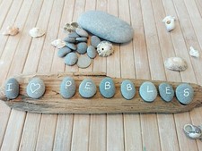20 small flat beach pebbles