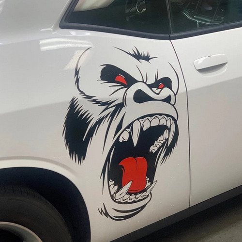 Animal decal car sticker - car, hood