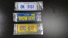 Vintage 1979 Post Cereal Novelty License Plates. Lot of 3