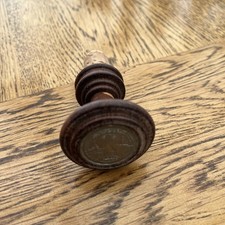 Vintage Wooden Cork Bottle Stopper With Coin