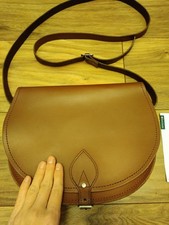 Zatchels Brown Leather Crossbody Saddle Bag Certificate of Authenticity
