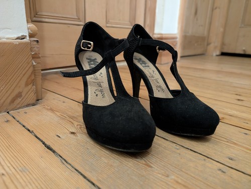Women xti black - women's, suede