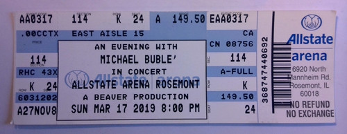 Michael bublé ticket - ticket, stub