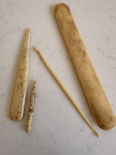 Antique bovine bone sewing - antique,