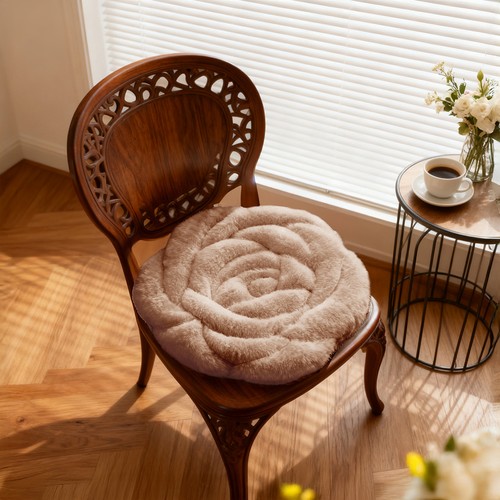 Plush rose shaped sofa cushion - plush,