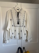 Zara Embroidered Blouse Size