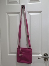Radley crossbody handbag, pink leather, new, adjustable shoulder strap