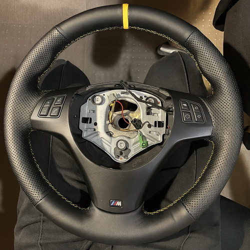 Leather steering wheel cover - leather,