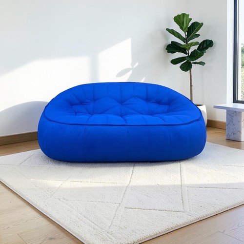Sofa settee blue ottoman - ottoman, "