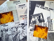 Various Punk/New Wave memorabilia: Pistols pictures/Penetration sticker/Braw T