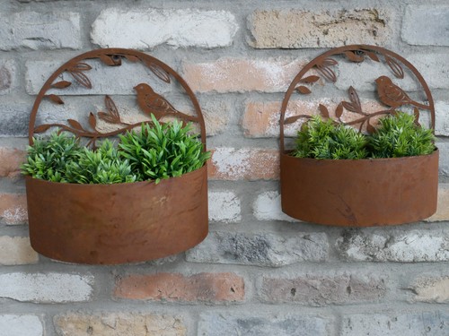 Set rustic metal - of, wall