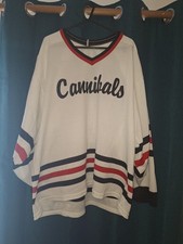 90s Air-knit Vintage Cannabals Ice Hockey Sweater Size L Made In USA 90s Vintage