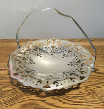 Vintage Cake Plate Yeoman Silver Plated Serving Plate. Pierced. 23 Cm. Handle.