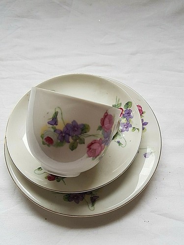 Victoria china trio flower - china, trio,