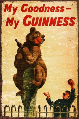 Guinness bear vintage - guinness, advert
