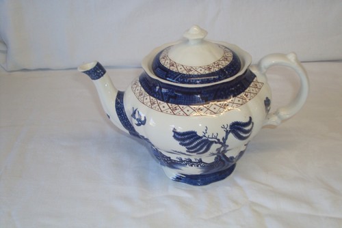 Booths real old willow teapot - booths,