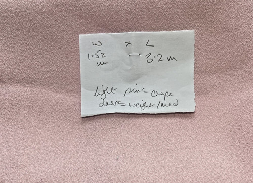 Pink crepe dressmaking fabric - pink,
