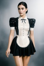 Latex rubber gummi dress chose